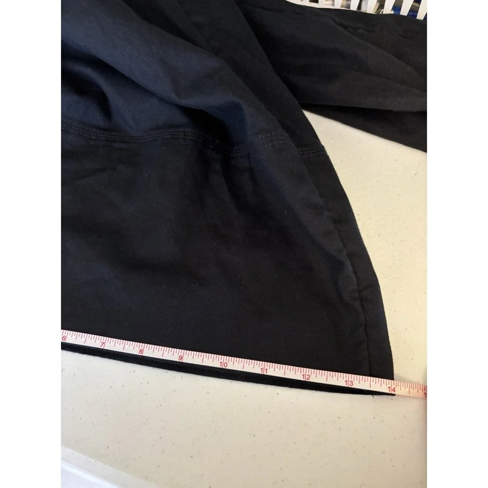 Banana Republic Pants Large Linen Blend Cropped Wide Leg Black Pull On